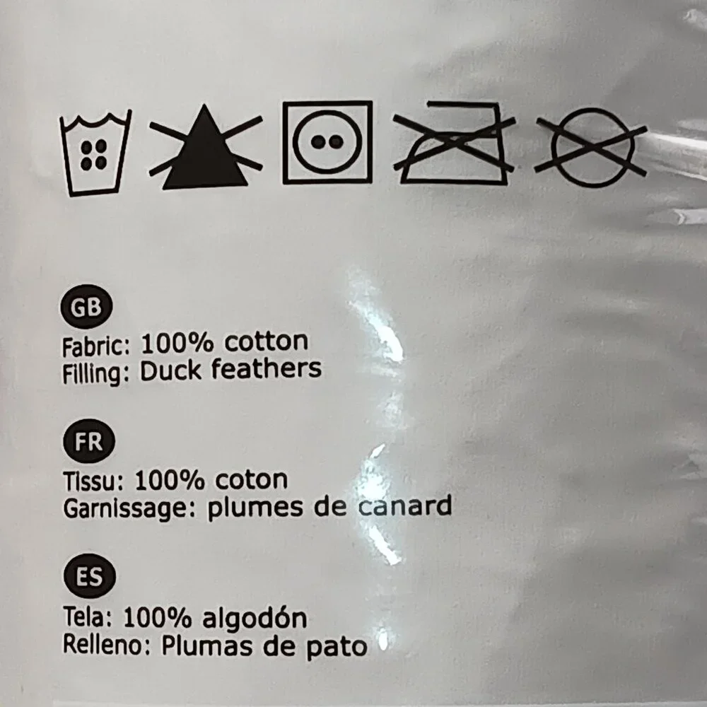 IKEA of Sweden FJÄDRAR Inner cushion feather pillow insert off-white 20